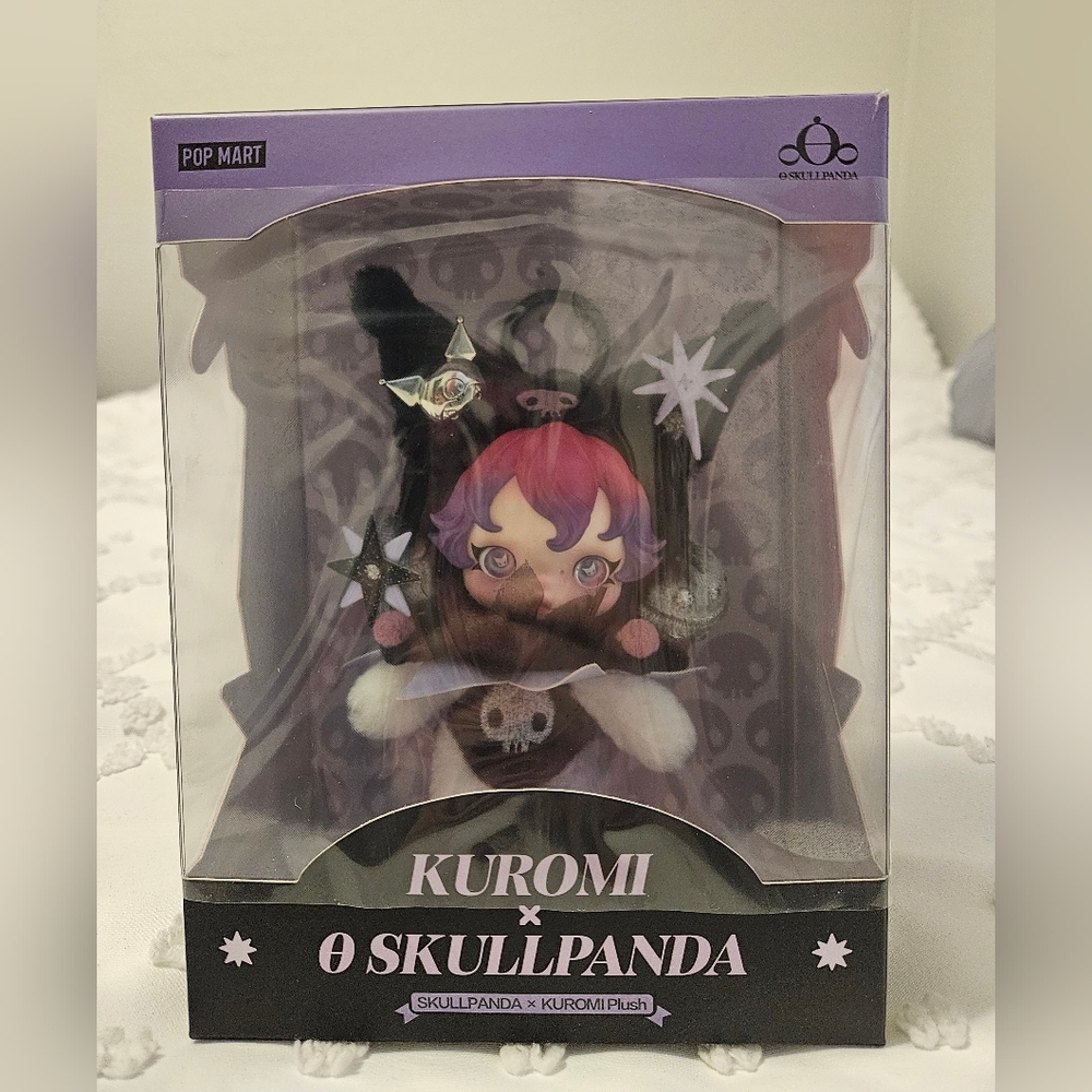 Authentic Popmart Kuromi X Skullpanda Plush